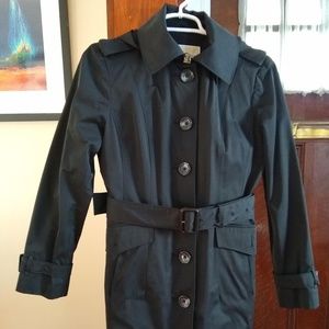 Michael Kors Black A-line Raincoat